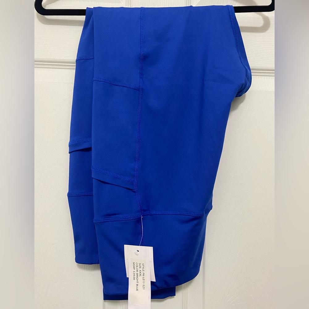 NWT PSK Collective royal blue leggings with pockets.